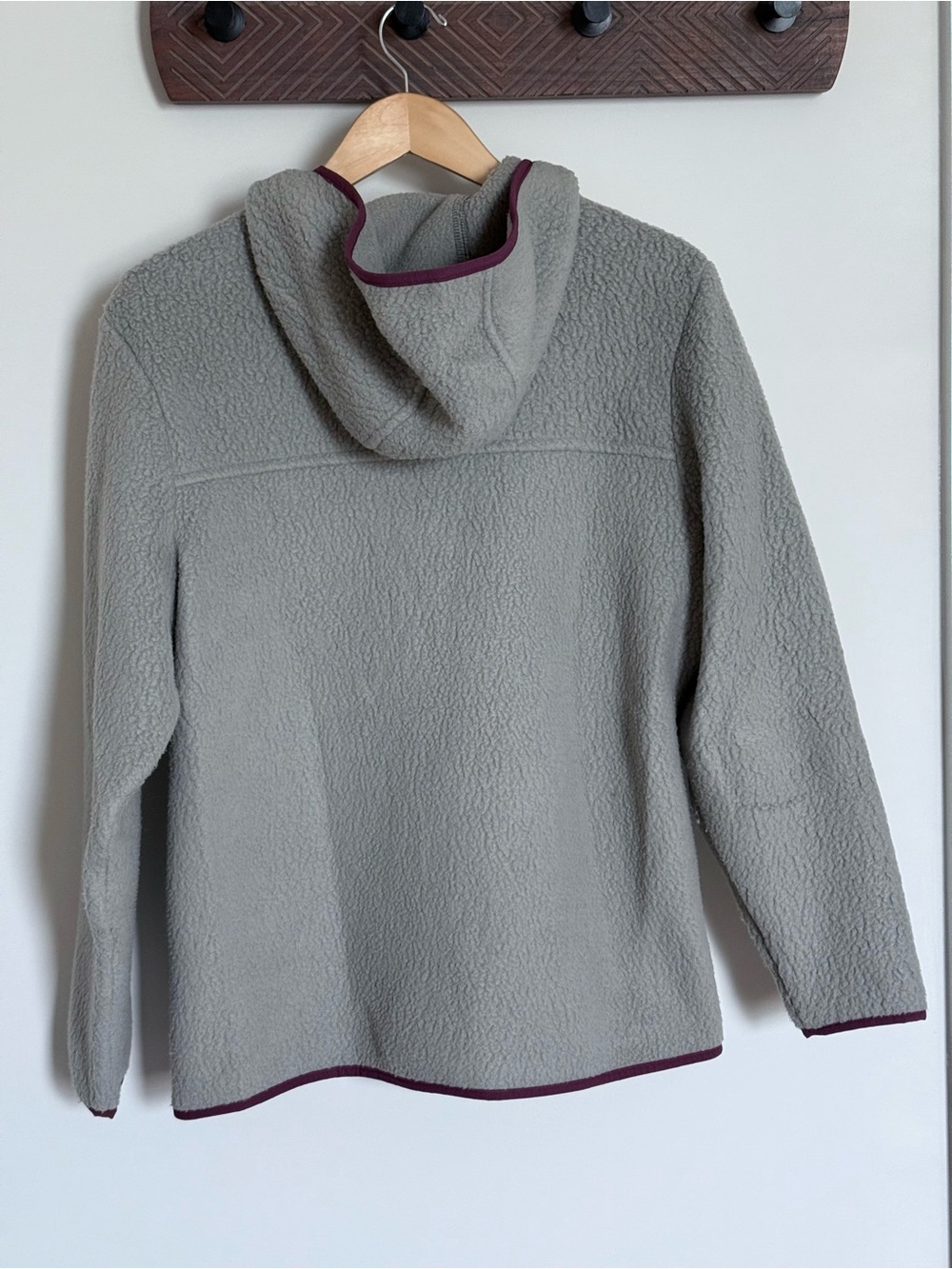Patagonia Women’s Retro Pile Hoodie Feather Grey Full Zip Fleece Jacket Large - Picture 5 of 13